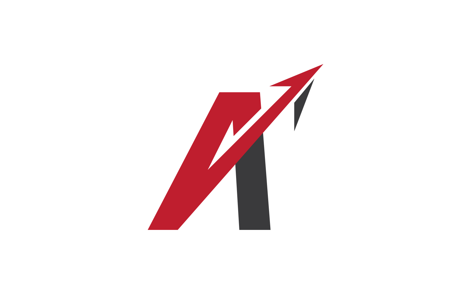 İlk ok logosu tasarım illüstrasyon şablonu