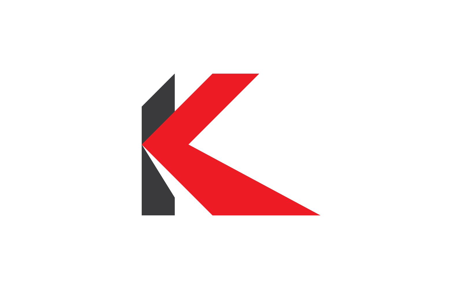 K initial letter logo illustration icon vector flat design