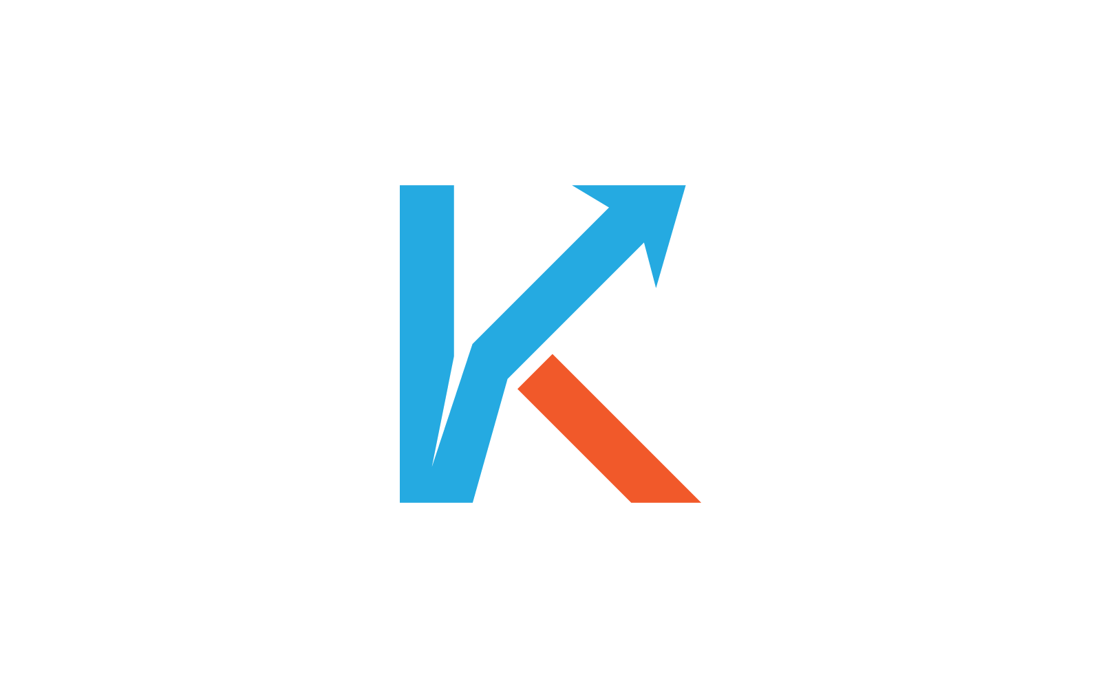 K initial letter logo vector flat design Logo Template