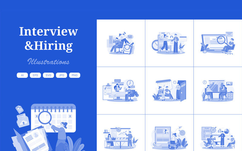 M528_ Interview and Hiring Illustration Pack 2