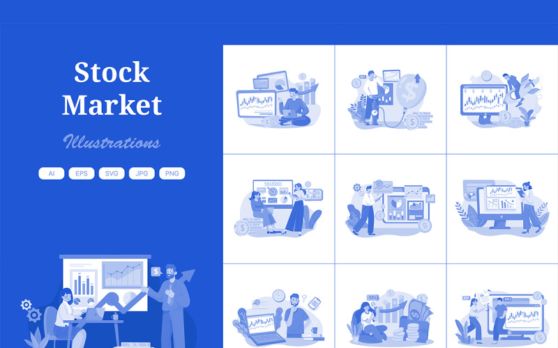 M533_ Stock Market Illustration Pack 2