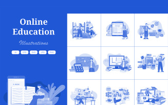 M551_ Online Education Illustration Pack 2