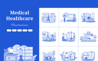 M554_ Healthcare and Medical Illustration Pack 2