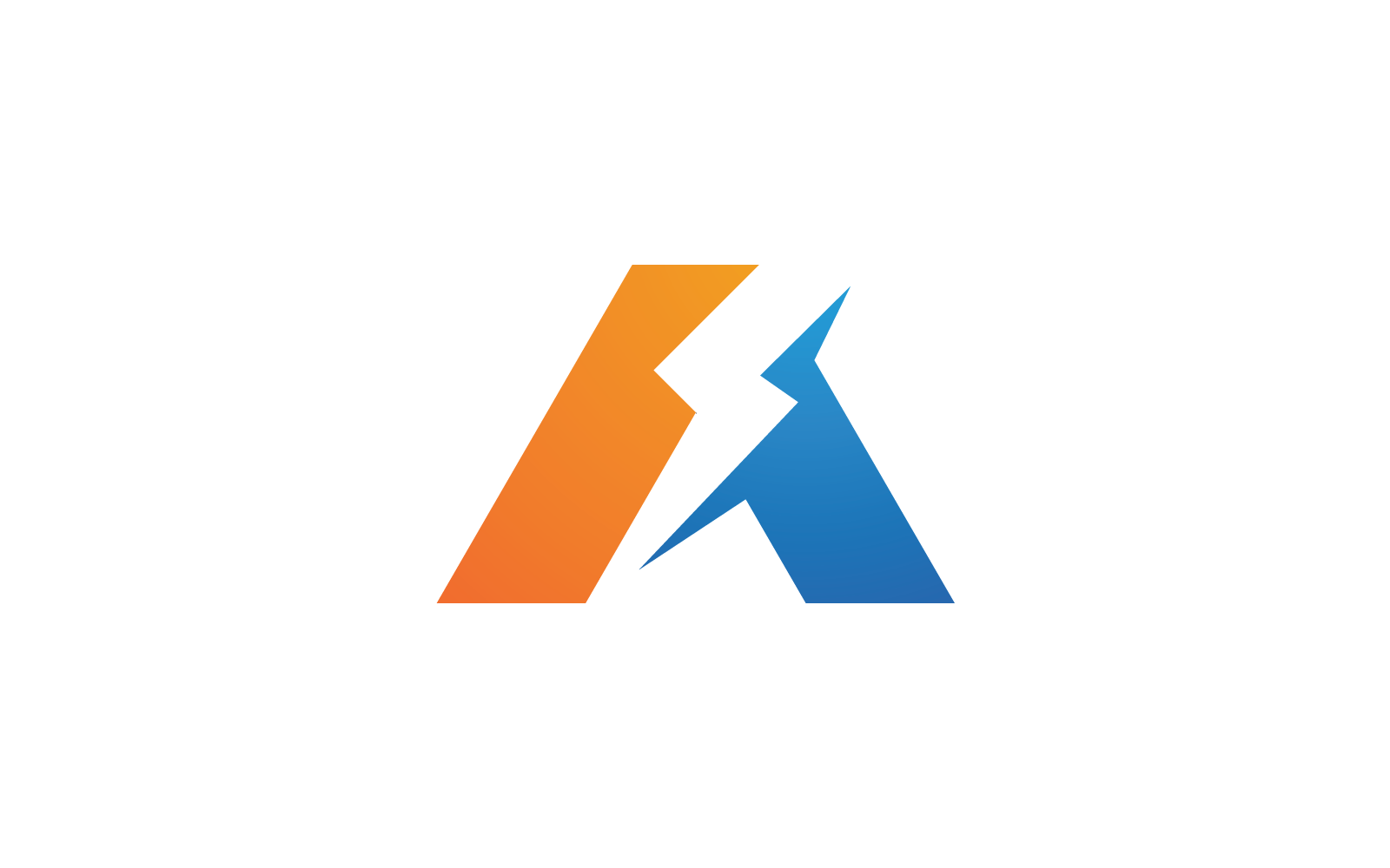 Power lightning illustration logo flat design vector