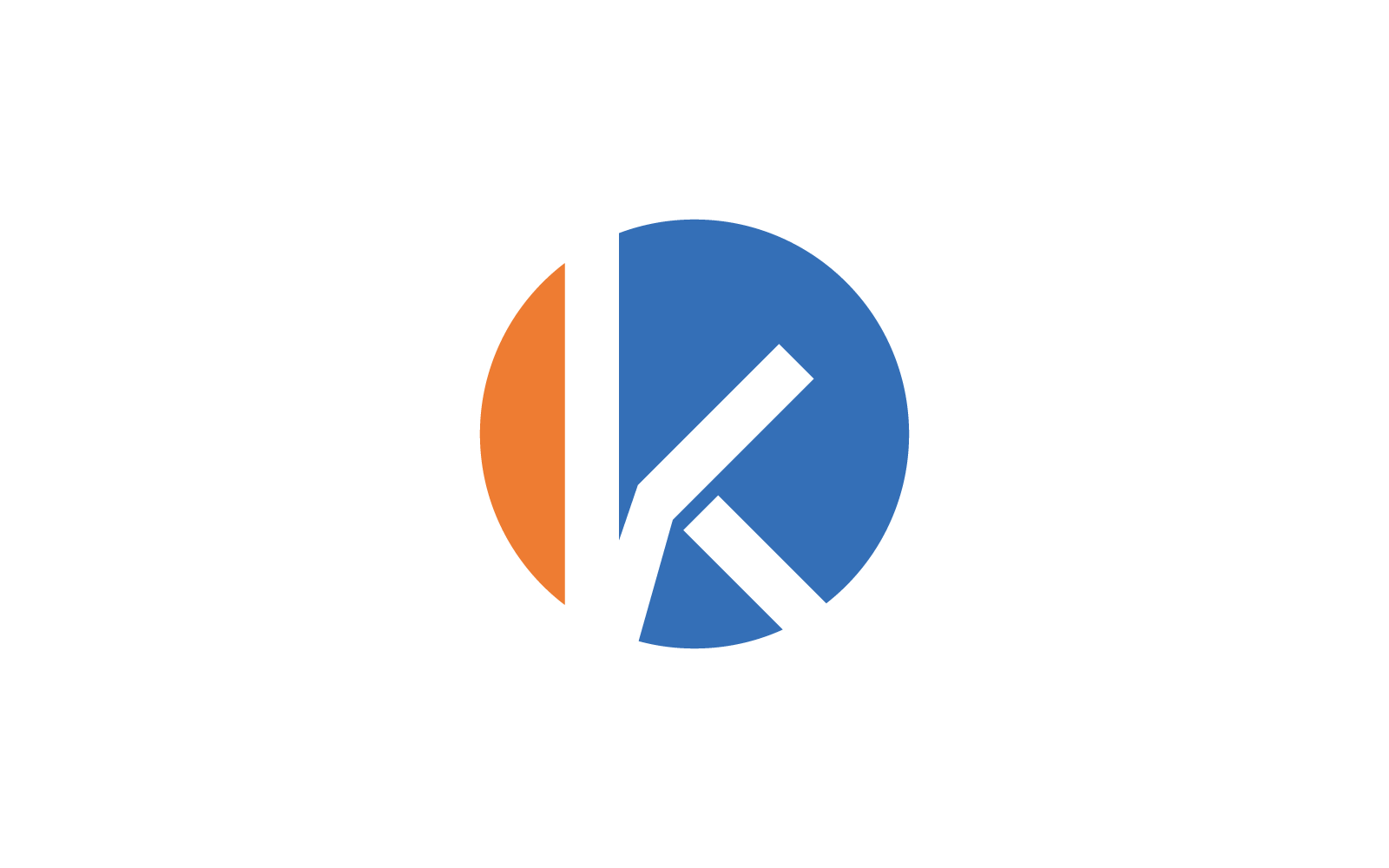 Vorlage für Logo-Vektor mit flachem Design und Anfangsbuchstaben K