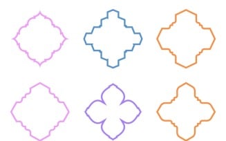 Islamic Emblem Design Bold Line Set 6 - 32