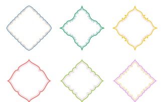 Islamic Emblem Design double lines Set 6 - 14