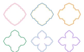 Islamic Emblem Design double lines Set 6 - 23