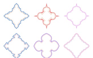 Islamic Emblem Design double lines Set 6 - 4