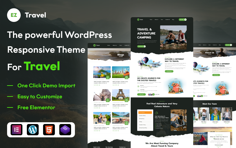 EZ DestinationTravel - WordPress Theme for Travel Enthusiasts