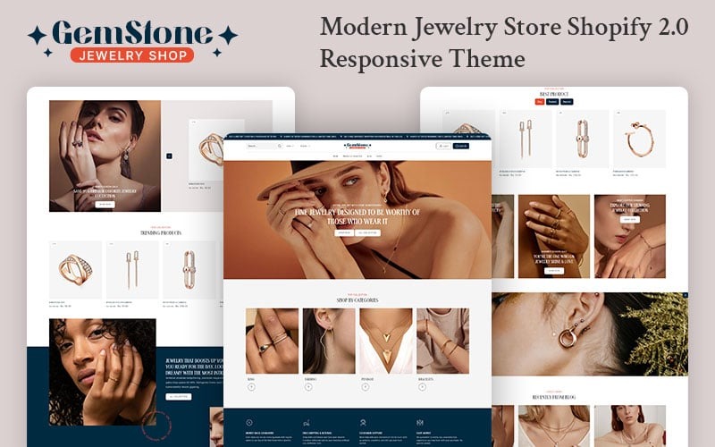 Gemstone - Modern Jewelry Store Shopify 2.0 Responsive Theme Shopify Theme