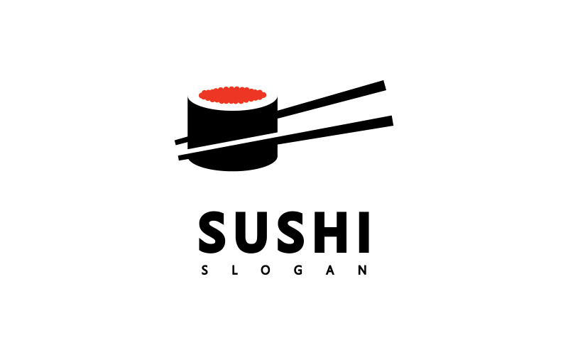Logo Icon Vector Icon Bar or Shop, Sushi,Onigiri Salmon Roll, Isolated modern Object V4 Logo Template