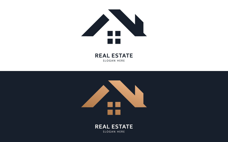 Real estate logo and icon design concept V3 Logo Template