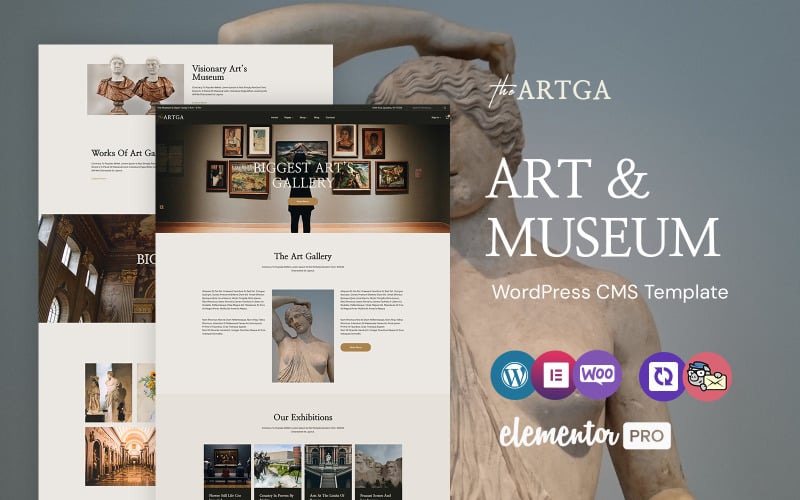 Theartga - Art Gallery And Museum WordPress Elementor Theme WordPress Theme