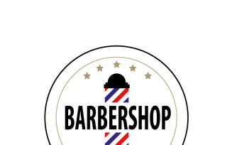 Logo barber Shop labels and banner