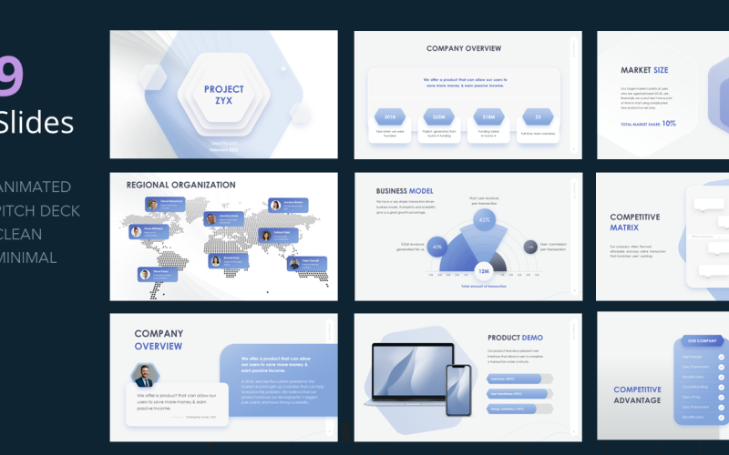 Ultimate Pitch Animated PPT deck template_Custom PowerPoint Template