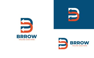 B Arrow Logo Template Design