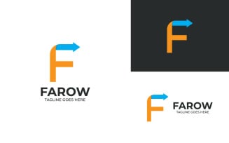 F Arrow Logo Template Design