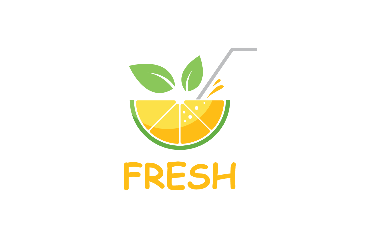 Fresh Orange juice illustration vector design template