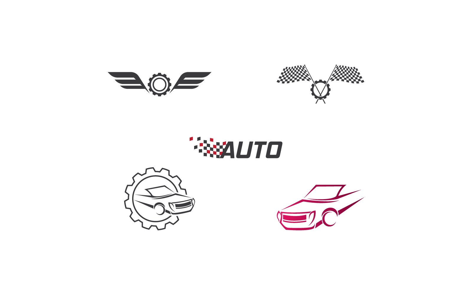 Illustration de voiture automatique Modèle de logo création vectorielle