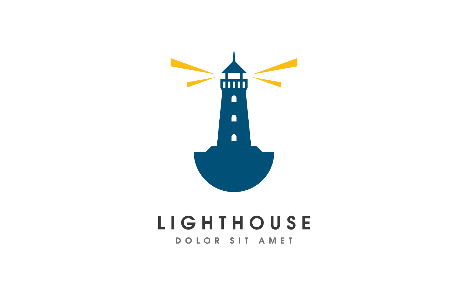 Illustrazione della Casa della Luce Logo Vector Design piatto