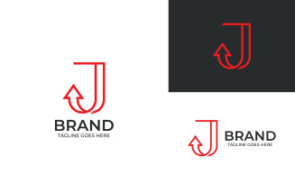 J Arrow Logo Template Design