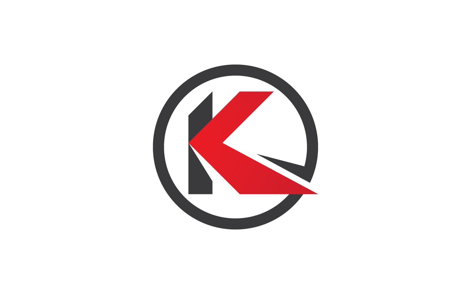K initial letter logo vector illustration flat design template