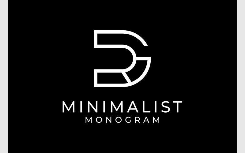 Letter D G R Initials Minimalist Logo Logo Template