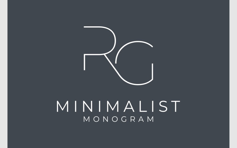 Letter R G Initials Minimalist Logo Logo Template