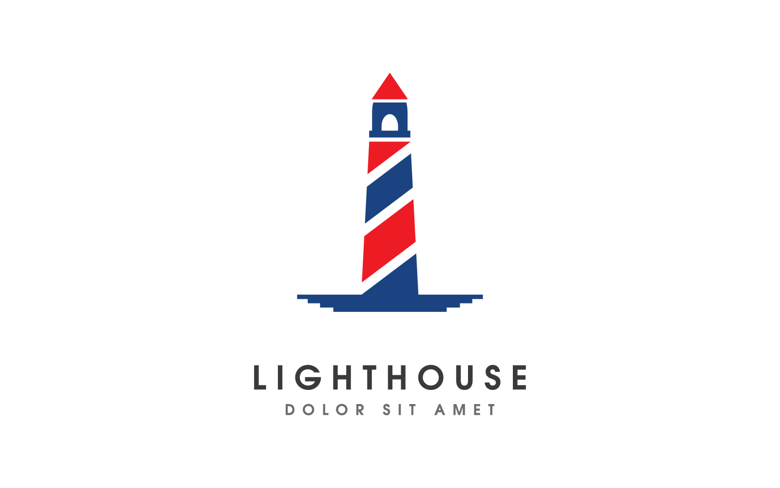 Leuchtturm-Logo-Illustration, Vektordesign