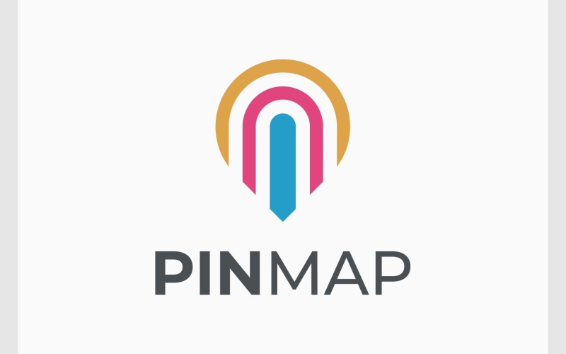 Pin Map Location GPS Logo Logo Template