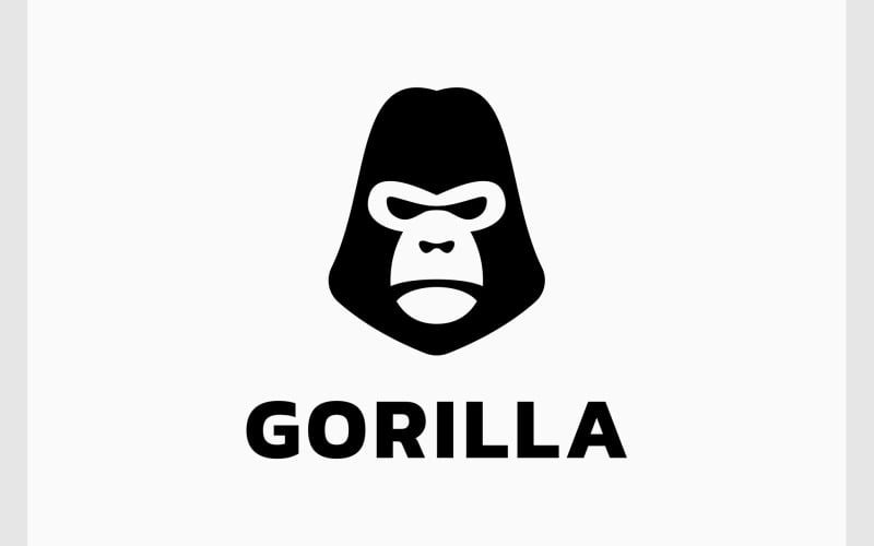 Silverback Gorilla Primate Logo Logo Template
