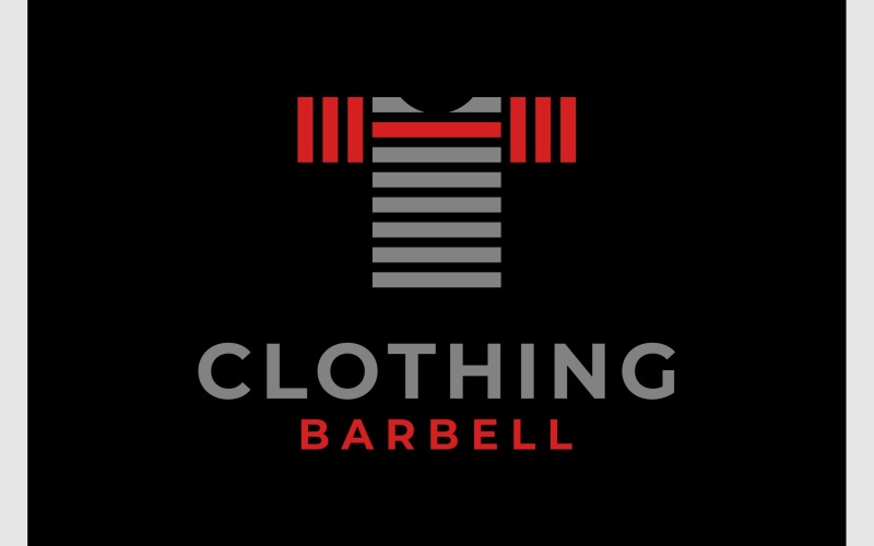 T Shirt Clothing Barbell Gym Logo Logo Template