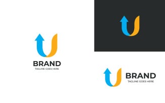 U Arrow Logo Design Template