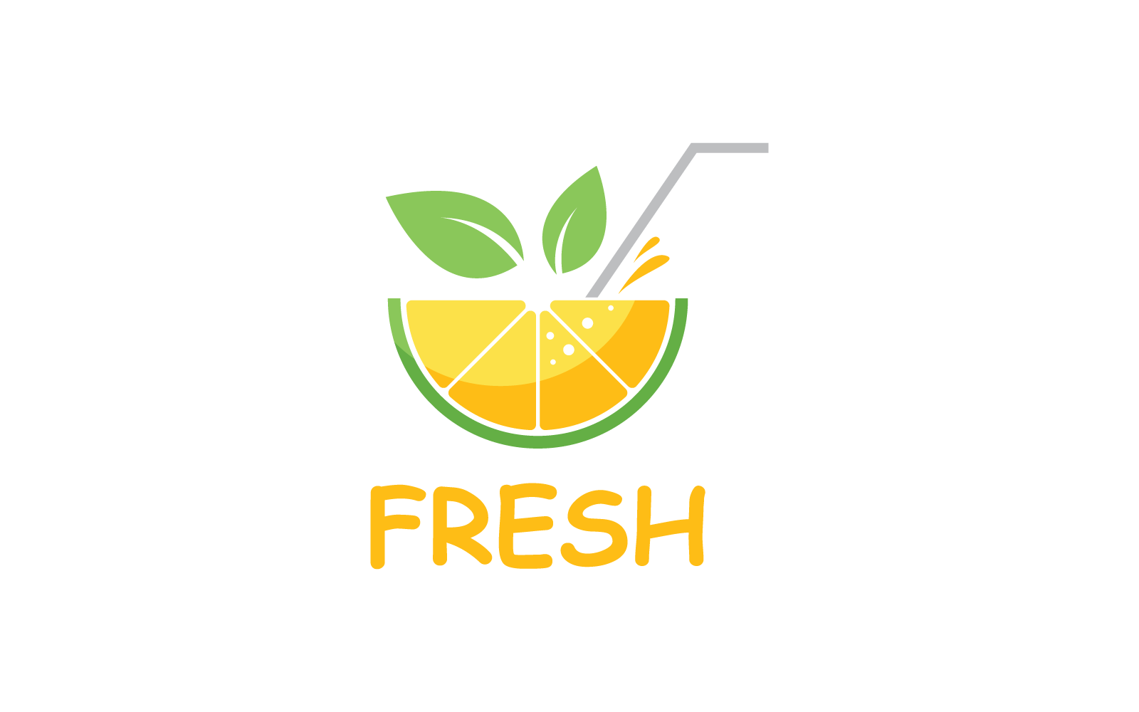 Vers sinaasappelsap illustratie vector ontwerpsjabloon