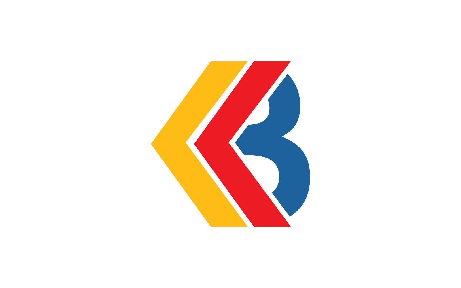 B initial med pil illustration logotyp vektor mall