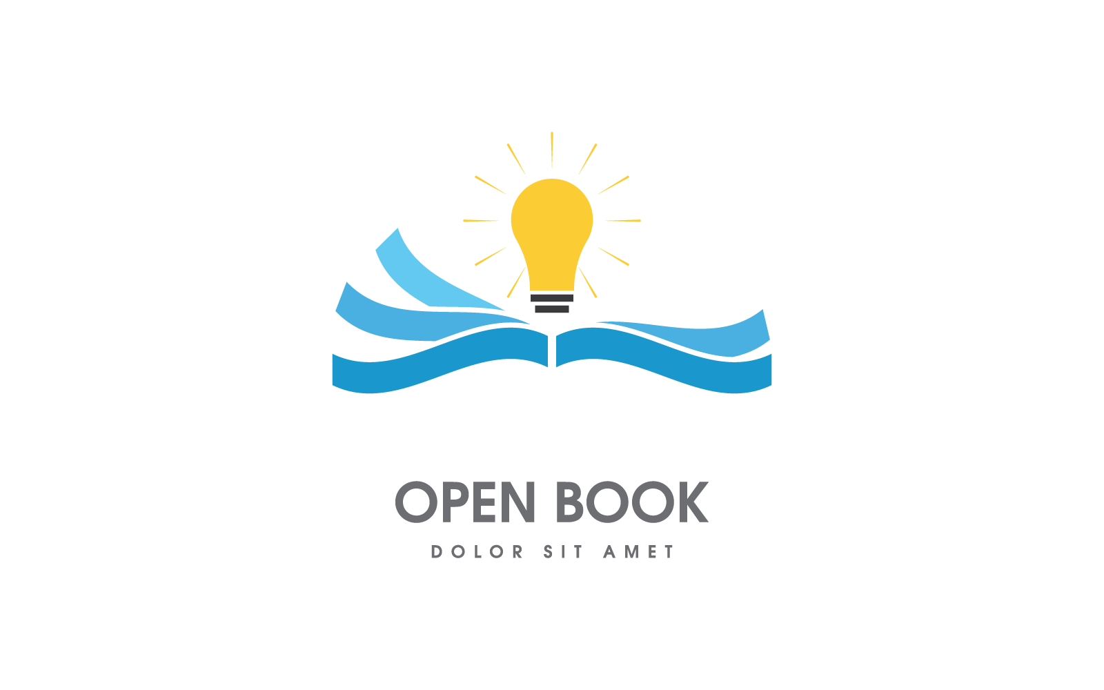 Book education illustration Logo vector design Logo Template