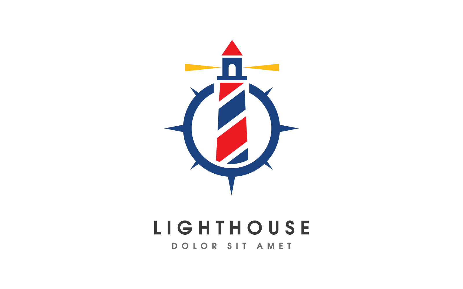 Дизайн векторной иконки логотипа маяка