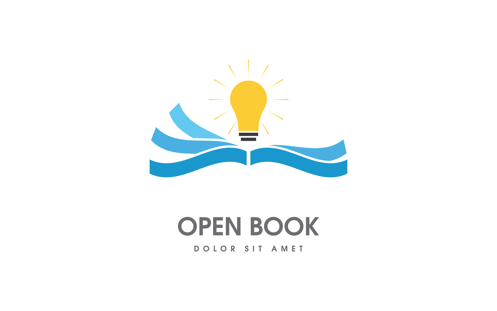 Ilustração de educação de livros Logo design vetorial
