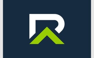 Letter R Arrow Up Upward Logo