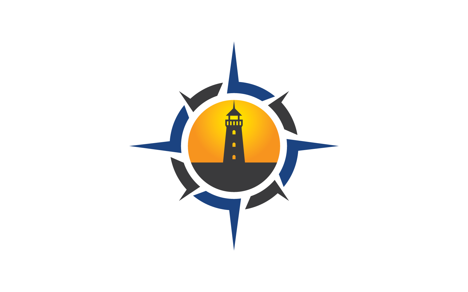 Light House illustration Logo Vector icon flat Design Logo Template
