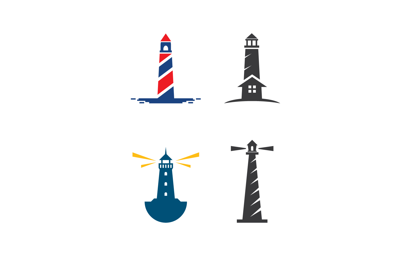 Light House ілюстрація логотип дизайн шаблону
