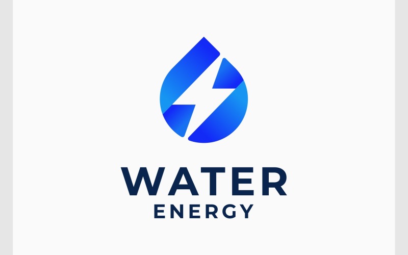 Water Energy Modern Gradient Logo Logo Template