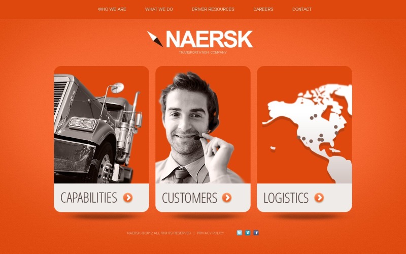 Transportation Website Template