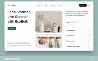 EcoBulk - Eco Friendly Bulk Store Hero Section Figma Template