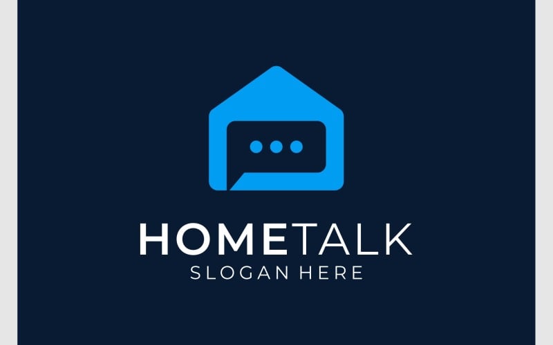 Home Talk House Chat Logo Logo Template