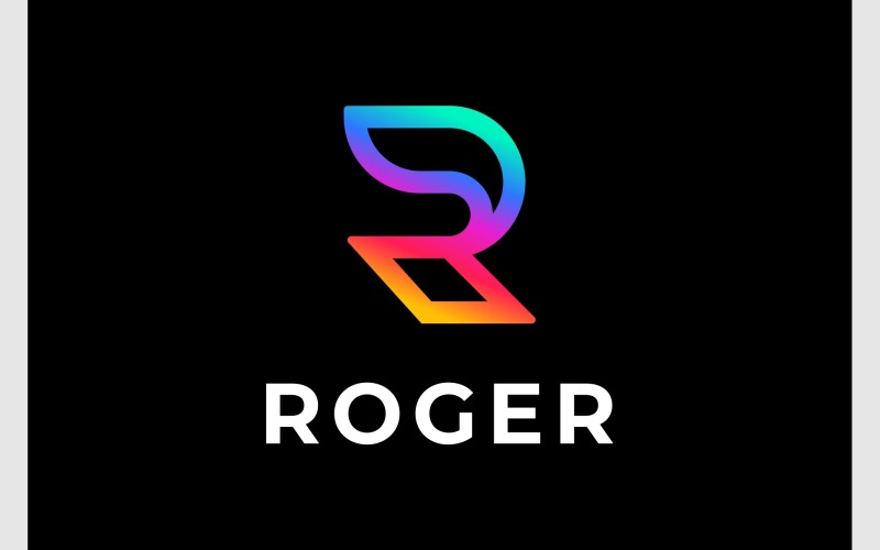 Letter R Modern Colorful Logo Logo Template