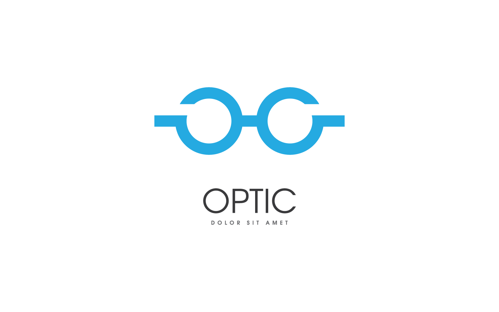 Optické logo ilustrace vektorové plochý design