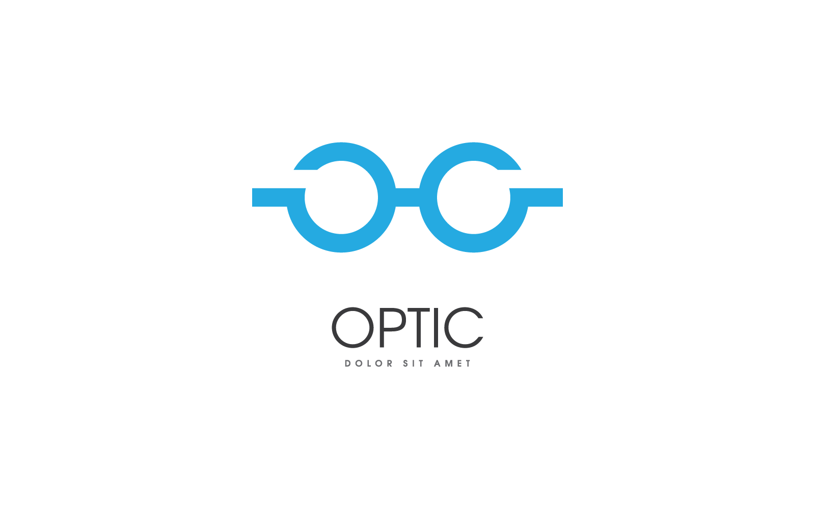 Optyka logo ilustracja wektor Płaska konstrukcja