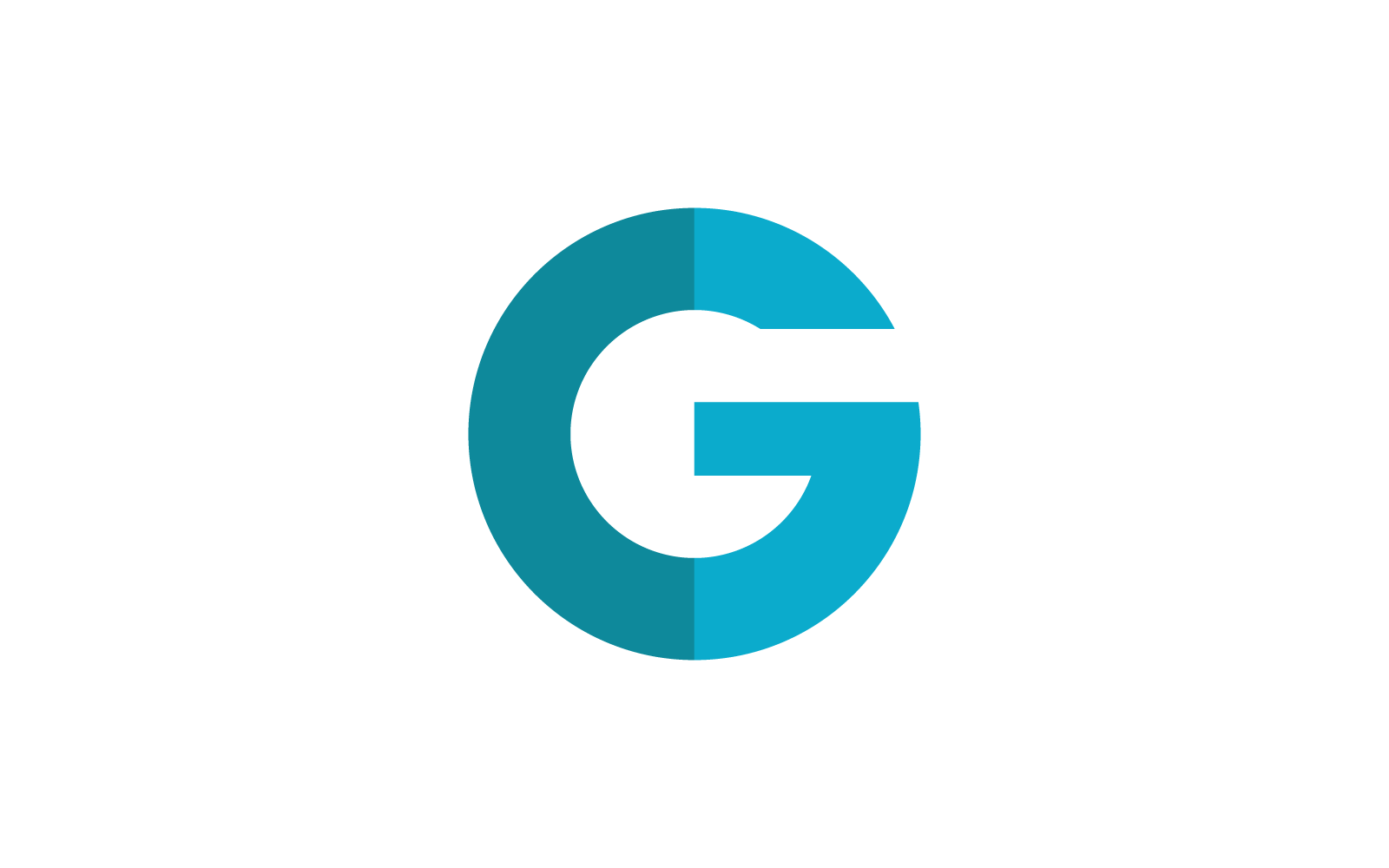 G harfi logo vektör şablonu